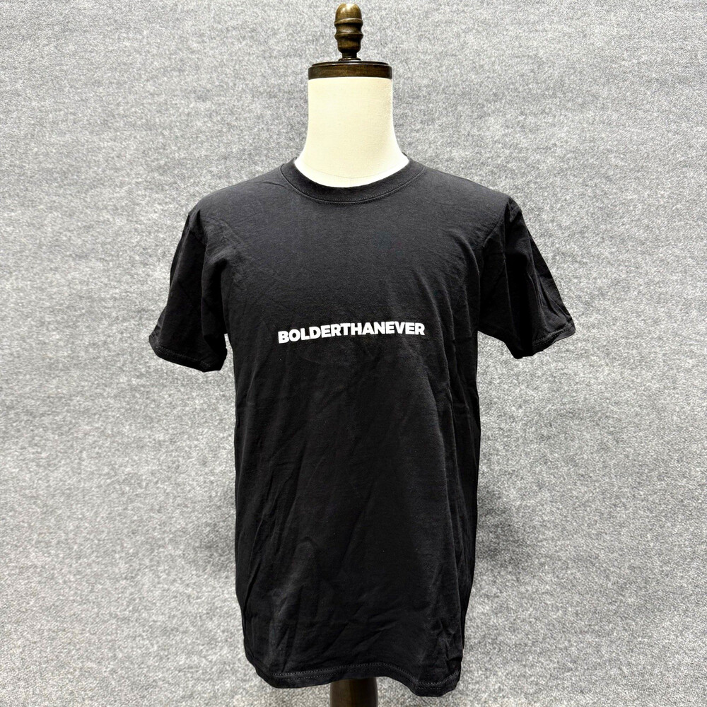 BOLD Bolder Than Ever Black Graphic T Shirt Mens Large Streetwear Logo Tee